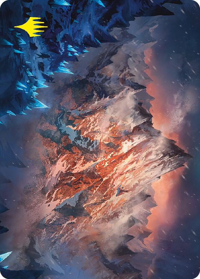 Mountain Art Card (Gold-Stamped Signature) card image