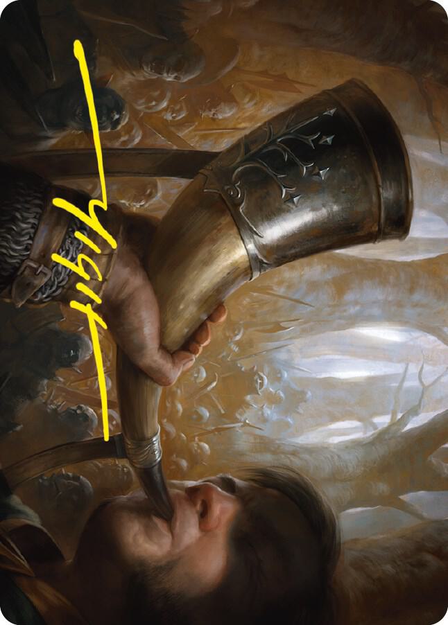 Horn of Gondor Art Card (Gold-Stamped Signature) card image