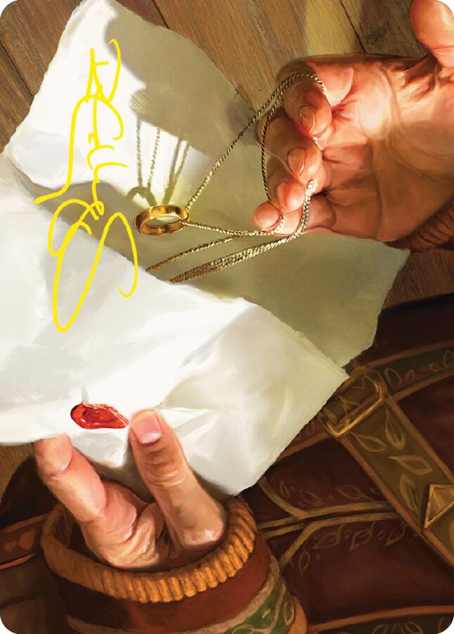 Bilbo's Ring Art Card (Gold-Stamped Signature) card image