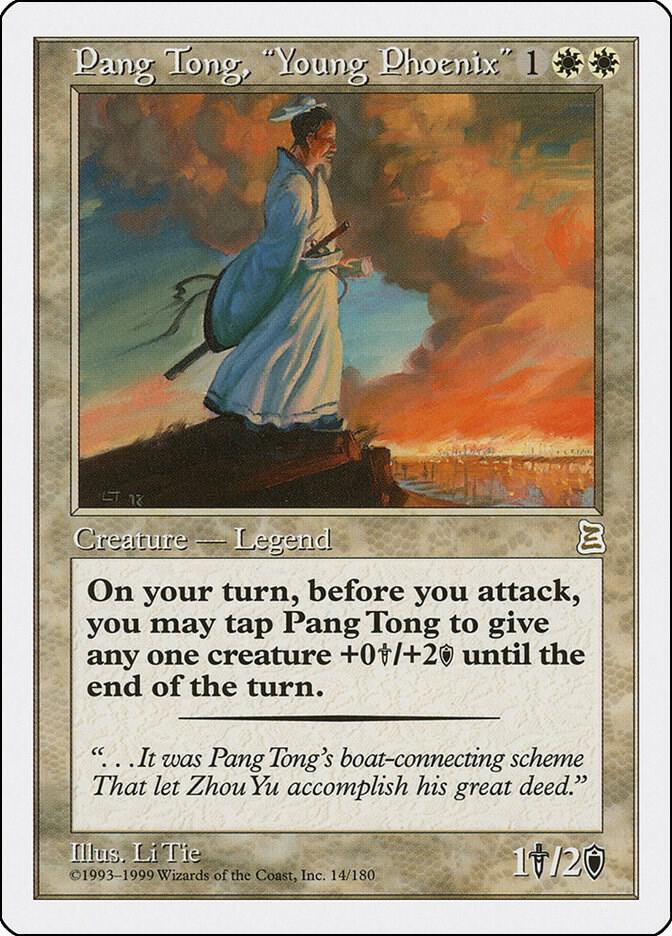 Pang Tong, "Young Phoenix" card image