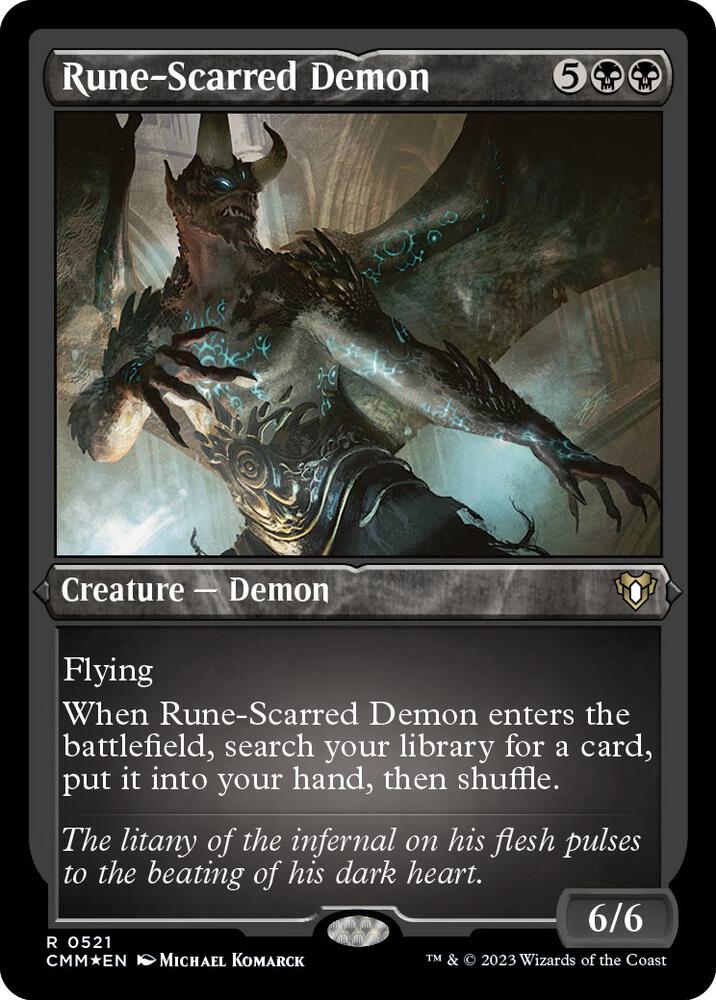 Rune-Scarred Demon (Foil Etched) card image