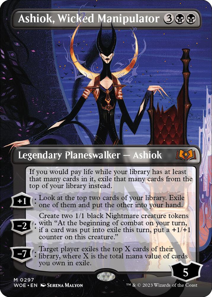 Ashiok, Wicked Manipulator (Borderless) card image