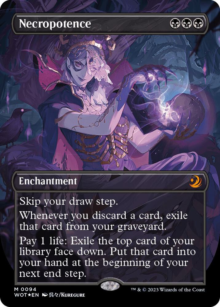 Necropotence (Anime Borderless) (Confetti Foil) card image