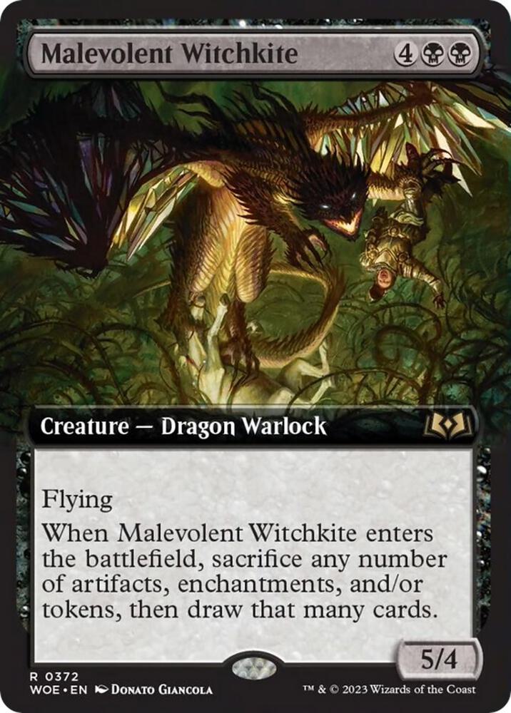 Malevolent Witchkite (Extended Art) card image