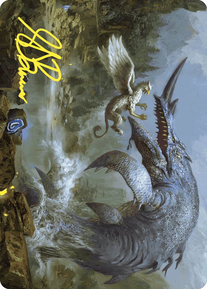 Horned Loch-Whale Art Card (Gold-Stamped Signature) card image