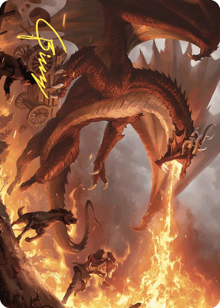 Realm-Scorcher Hellkite Art Card (Gold-Stamped Signature) card image