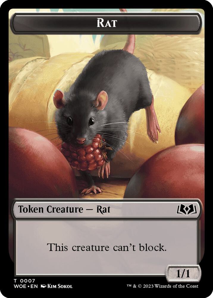 Rat // Food (0012) Double-Sided Token card image