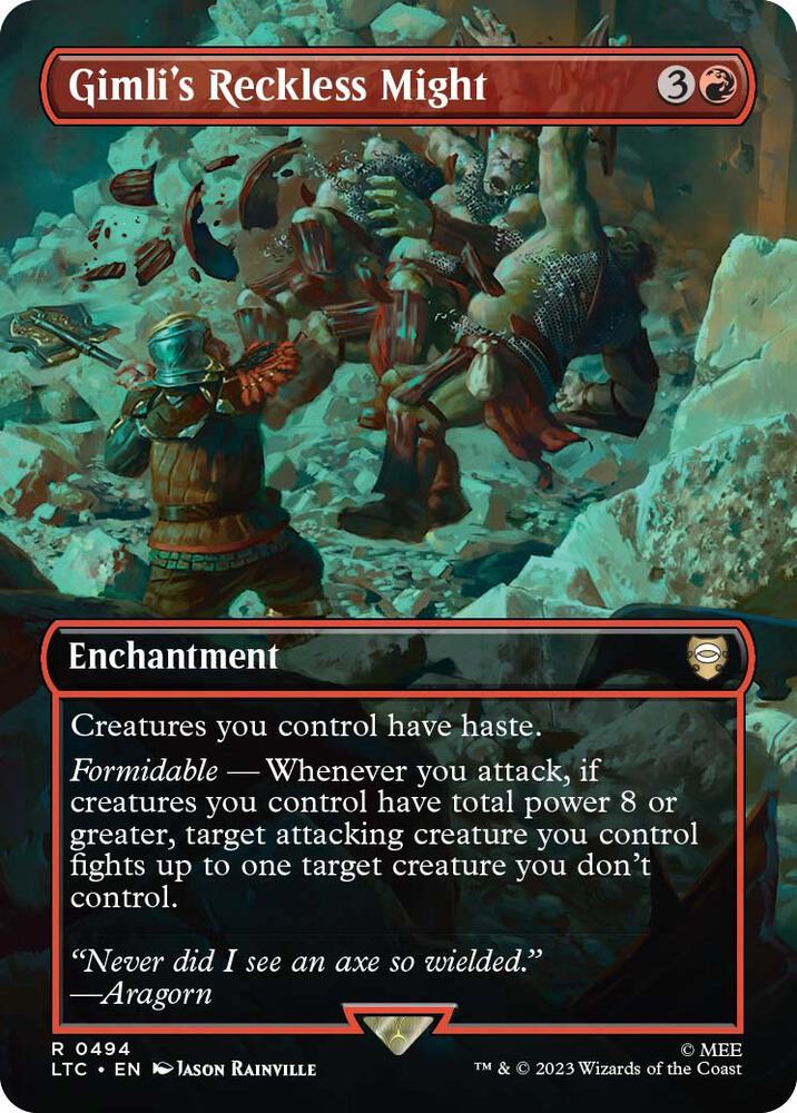 Gimli's Reckless Might (Borderless) card image