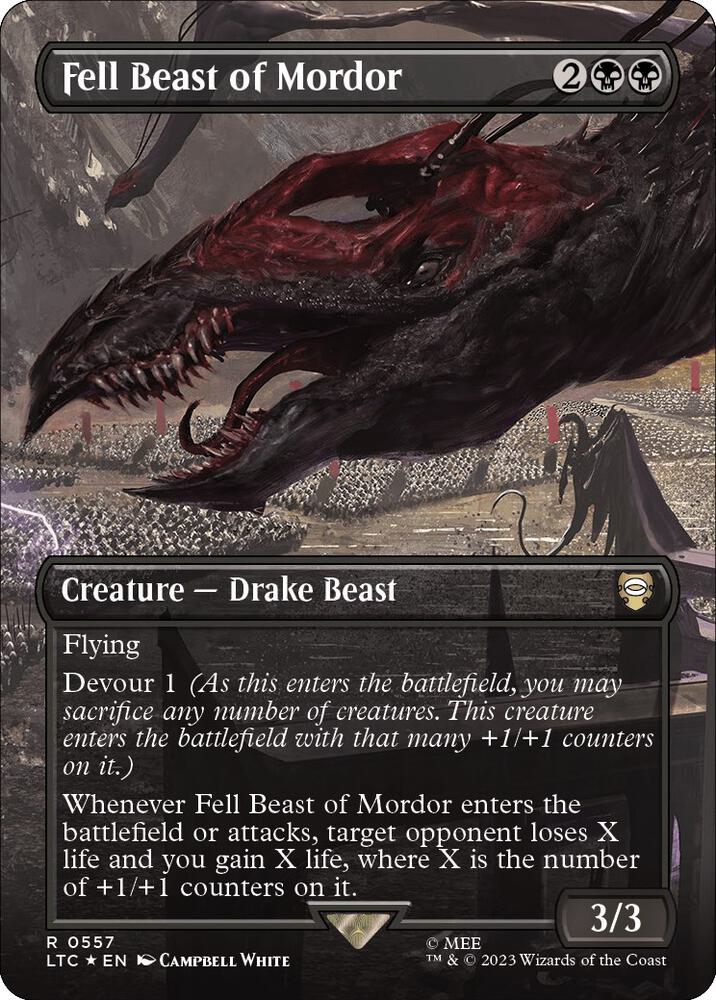 Fell Beast of Mordor (Borderless) (Surge Foil) card image