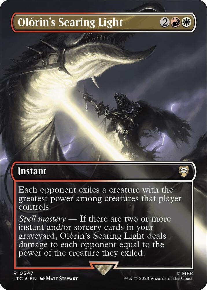 Olorin's Searing Light (Borderless) (Surge Foil) card image