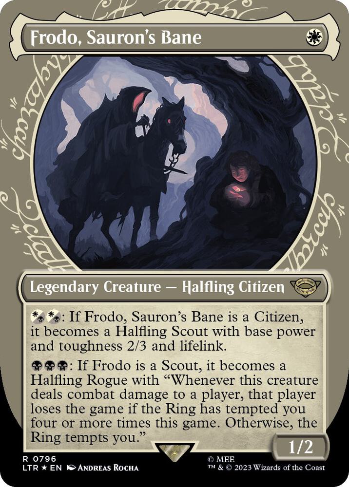 Frodo, Sauron's Bane (Showcase) (Surge Foil) card image