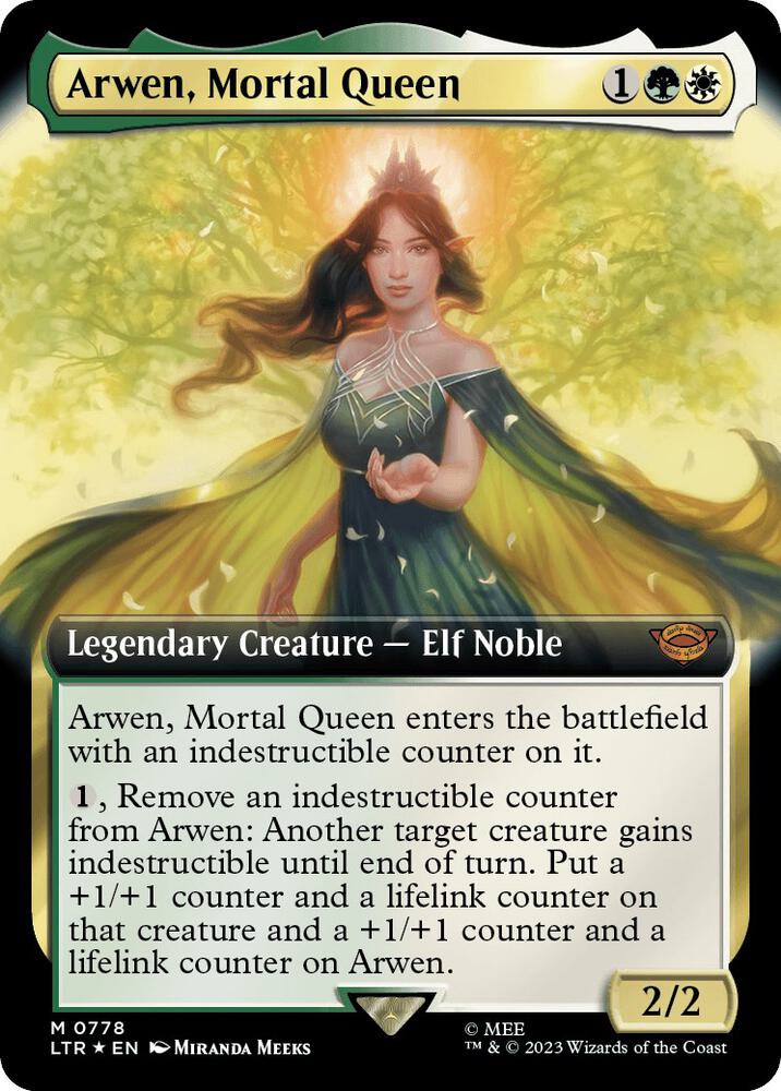 Arwen, Mortal Queen (Extended Art) (Surge Foil) card image
