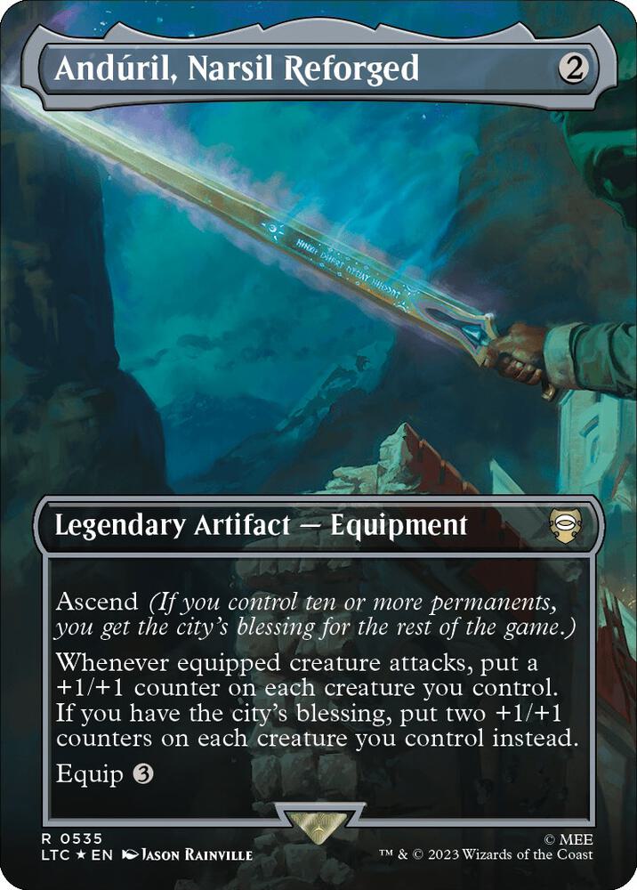 Anduril, Narsil Reforged (Borderless) (Surge Foil) card image