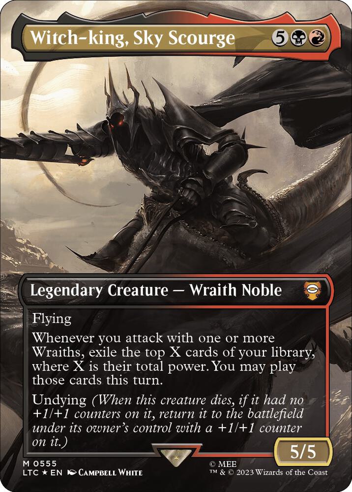 Witch-king, Sky Scourge (Borderless) (Surge Foil) card image