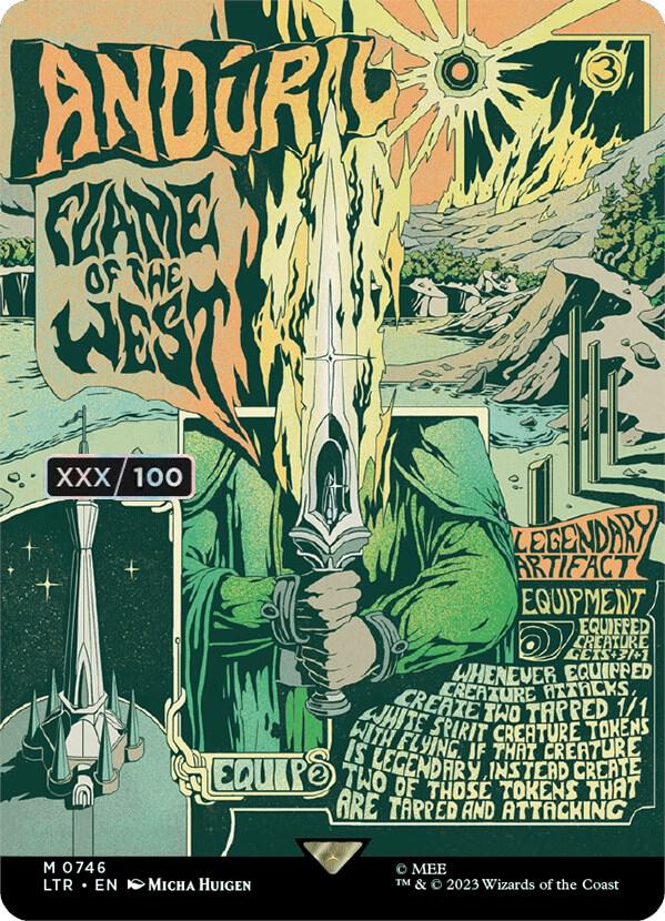 Anduril, Flame of the West (Borderless Poster) (Serial Numbered) card image