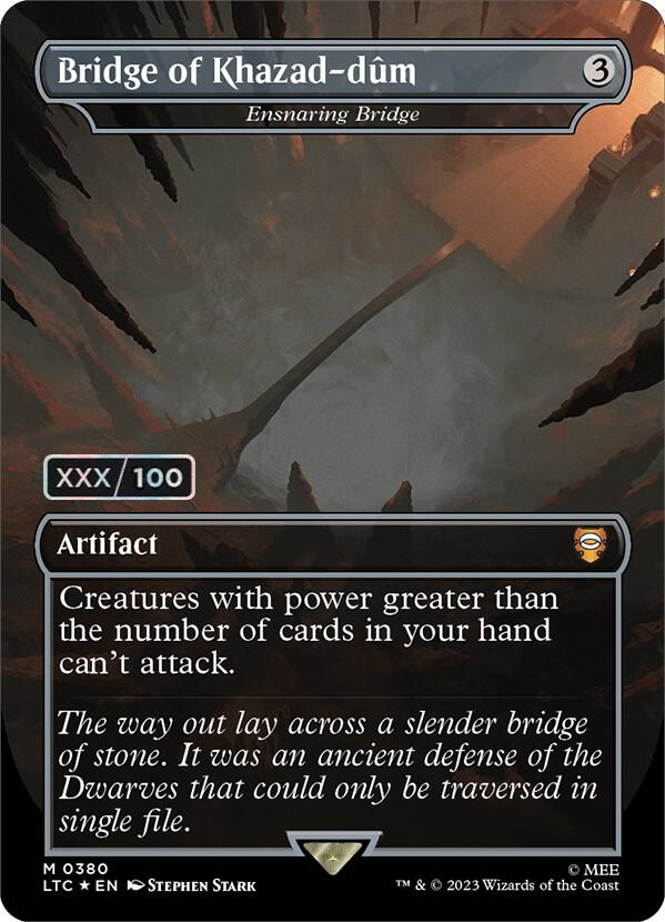 Bridge of Khazad-dum - Ensnaring Bridge (Borderless) (Serial Numbered) card image