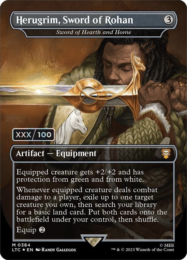 Herugrim, Sword of Rohan - Sword of Hearth and Home (Borderless) (Serial Numbered) card image