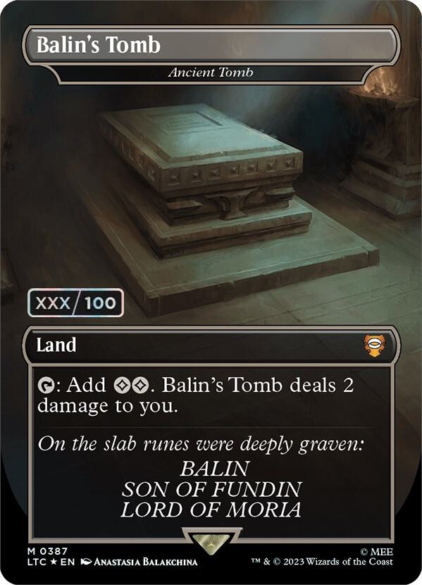 Balin's Tomb - Ancient Tomb (Borderless) (Serial Numbered) card image