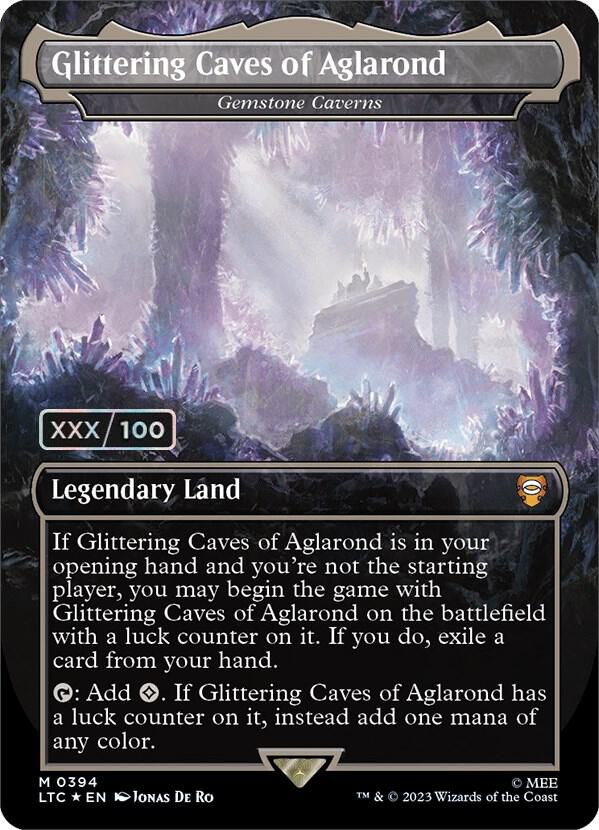 Glittering Caves of Aglarond - Gemstone Caverns (Borderless) (Serial Numbered) card image