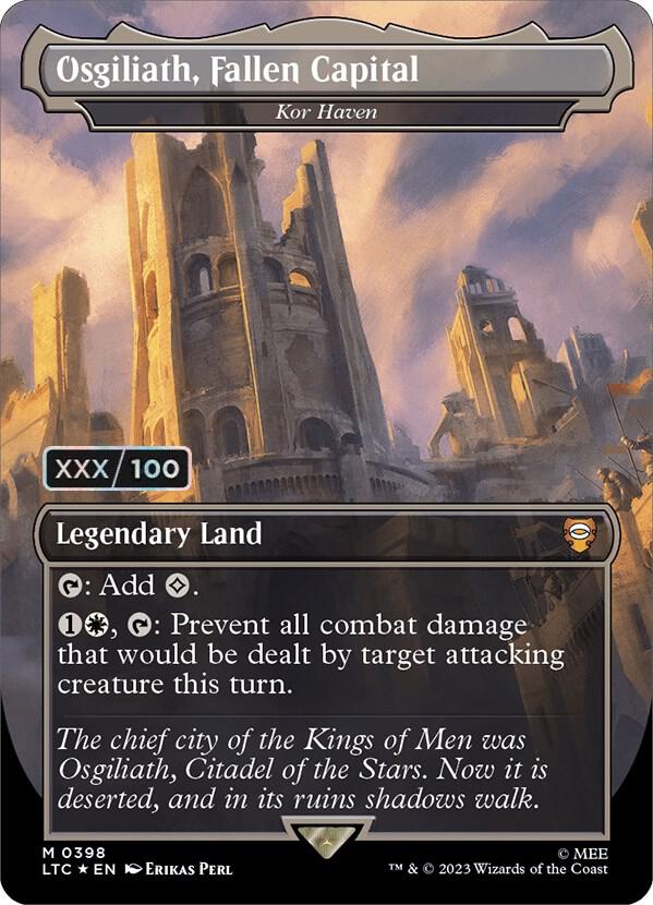 Osgiliath, Fallen Capital - Kor Haven (Borderless) (Serial Numbered) card image