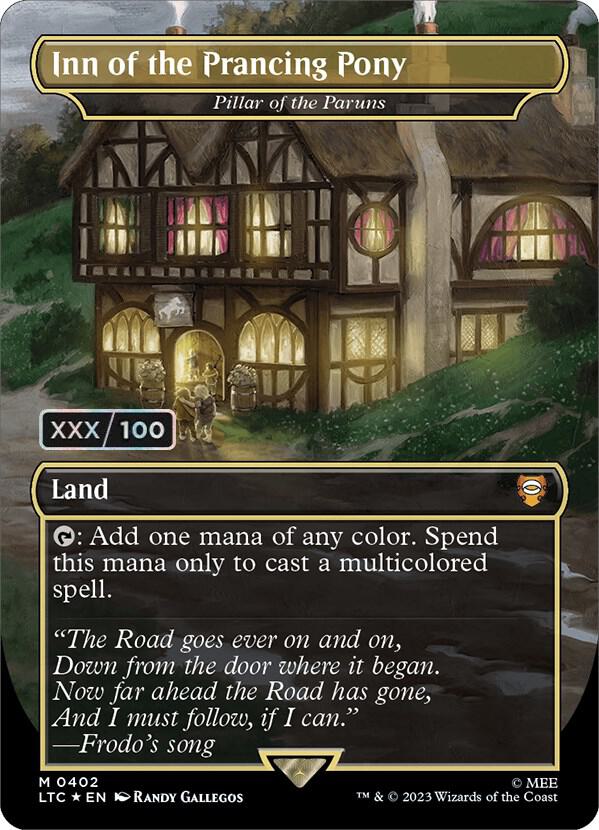 Inn of the Prancing Pony - Pillar of the Paruns (Borderless) (Serial Numbered) card image