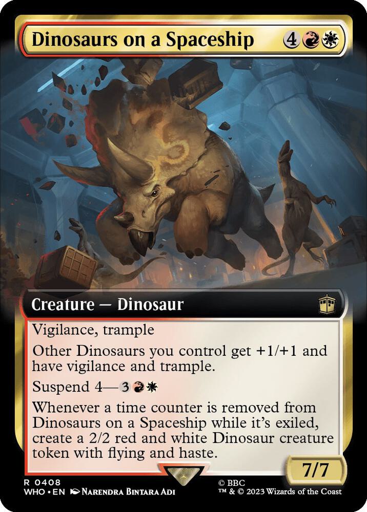 Dinosaurs on a Spaceship (Extended Art) card image