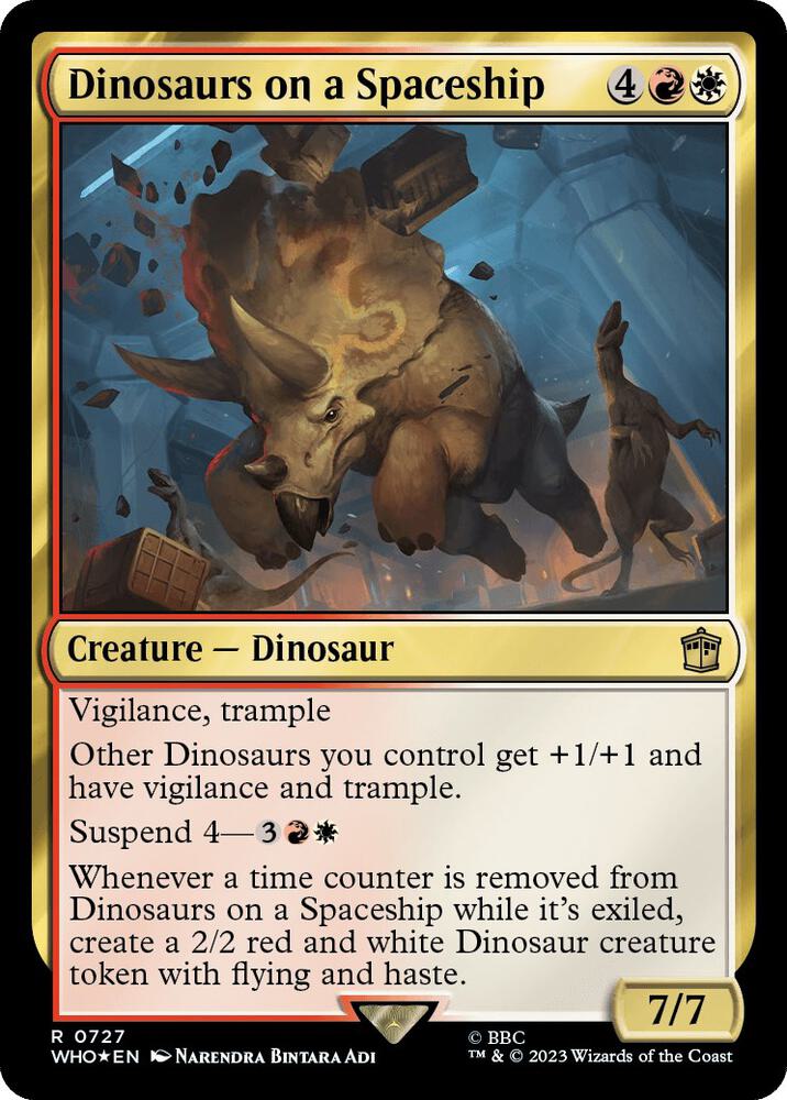Dinosaurs on a Spaceship (Surge Foil) card image