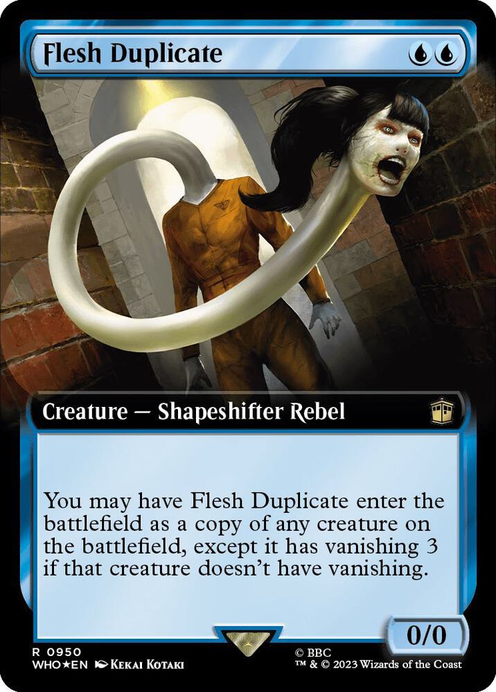 Flesh Duplicate (Extended Art) (Surge Foil) card image