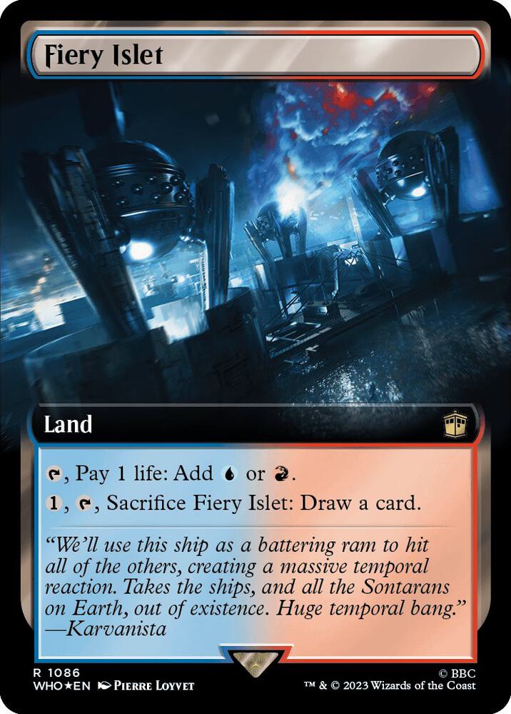 Fiery Islet (Extended Art) (Surge Foil) card image
