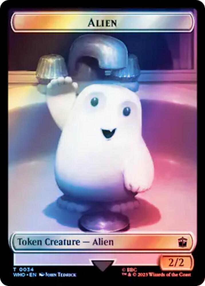 Alien // Clue (0054) Double-Sided Token (Surge Foil) card image