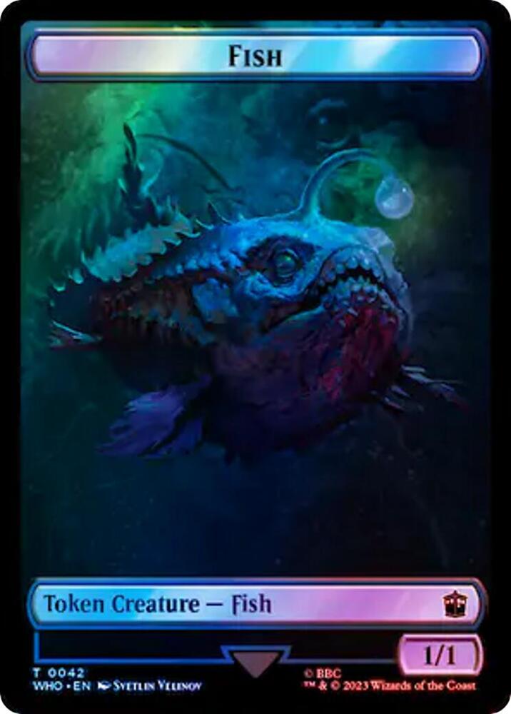Fish // Mark of the Rani Double-Sided Token (Surge Foil) card image