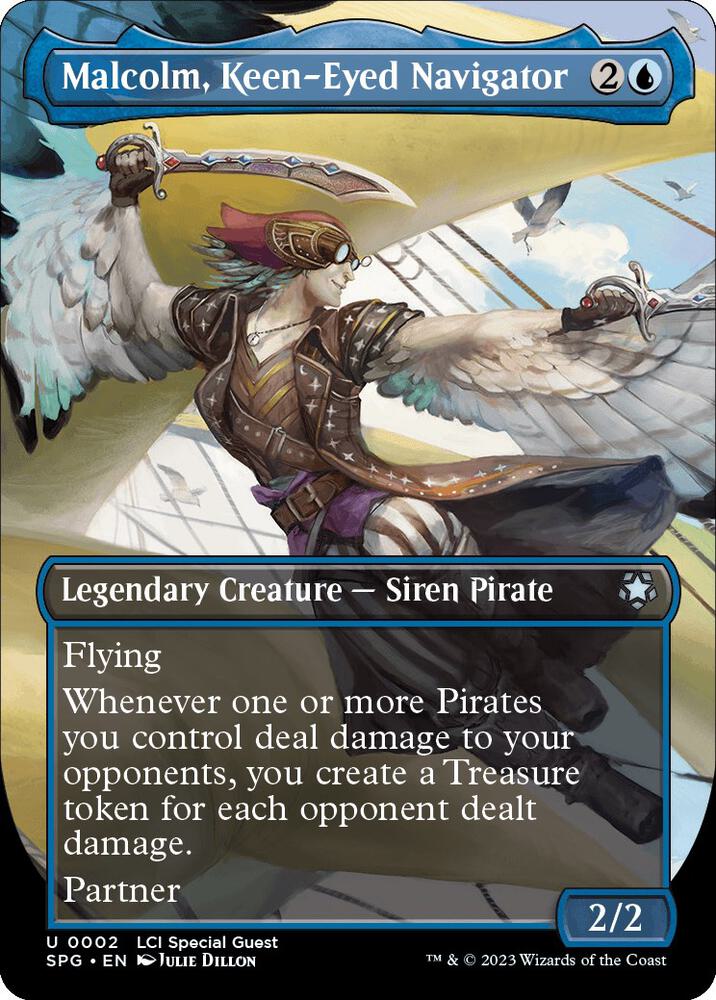 Malcolm, Keen-Eyed Navigator (Borderless) card image