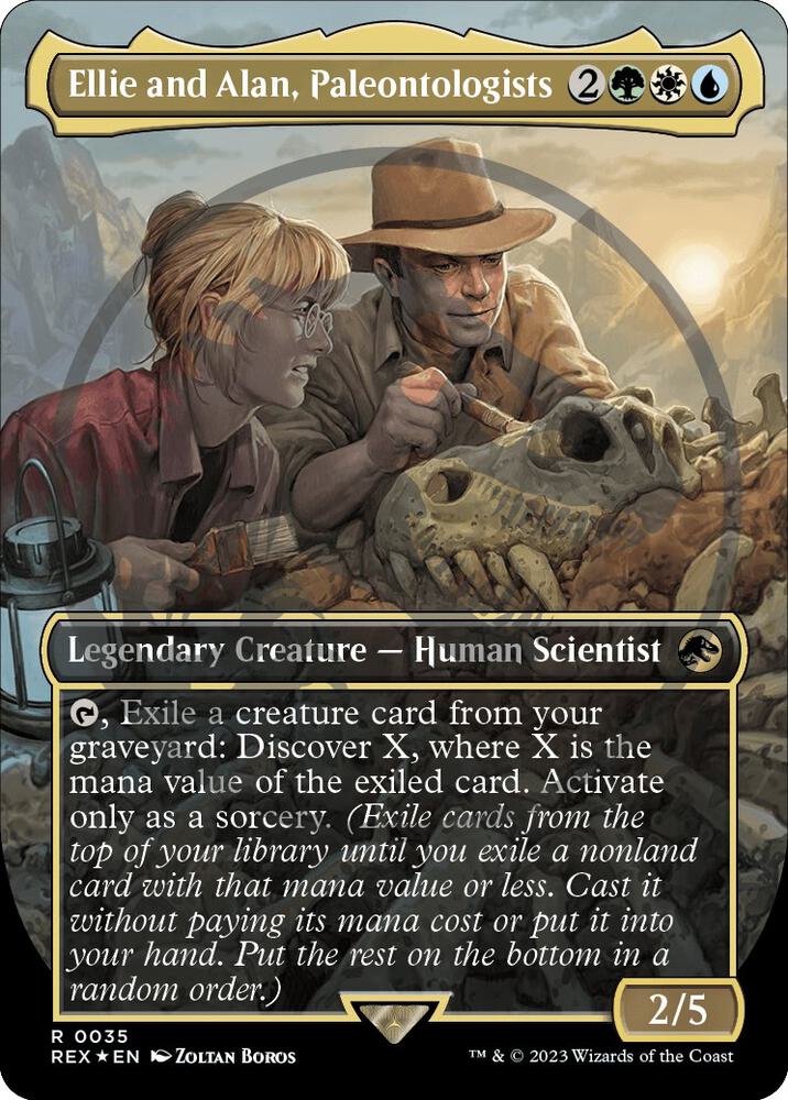 Ellie and Alan, Paleontologists (Borderless) (Emblem) card image