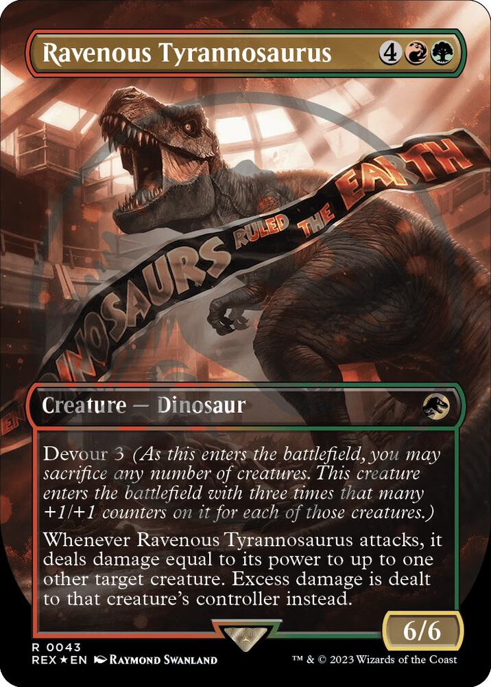 Ravenous Tyrannosaurus (Borderless) (Emblem) card image