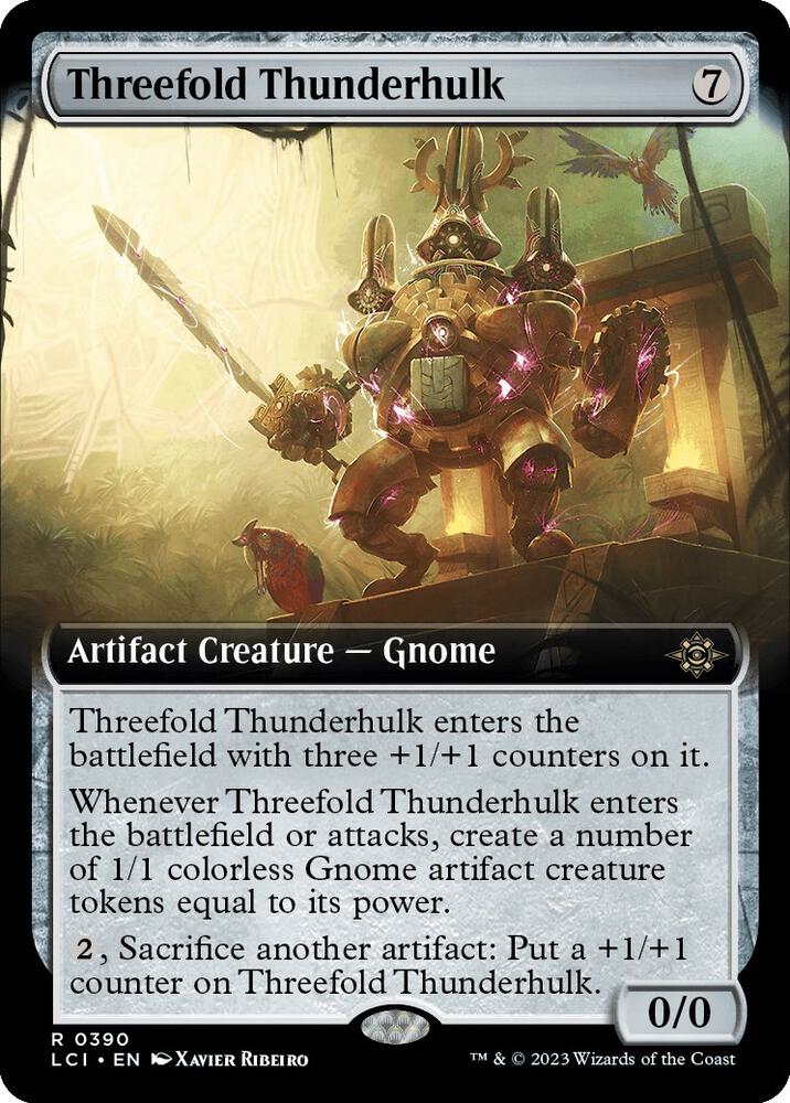 Threefold Thunderhulk (Extended Art) card image
