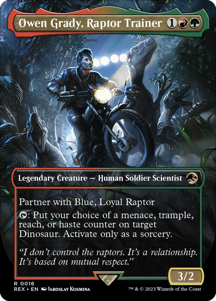 Owen Grady, Raptor Trainer (Borderless) card image