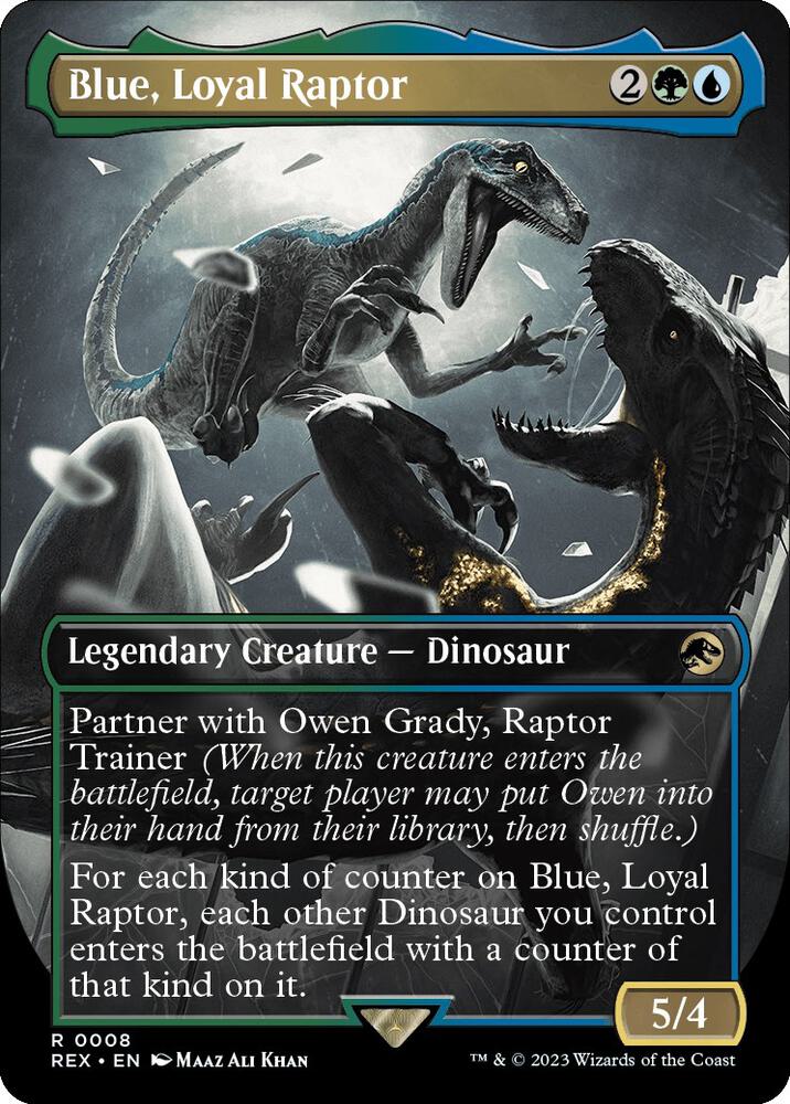 Blue, Loyal Raptor (Borderless) card image