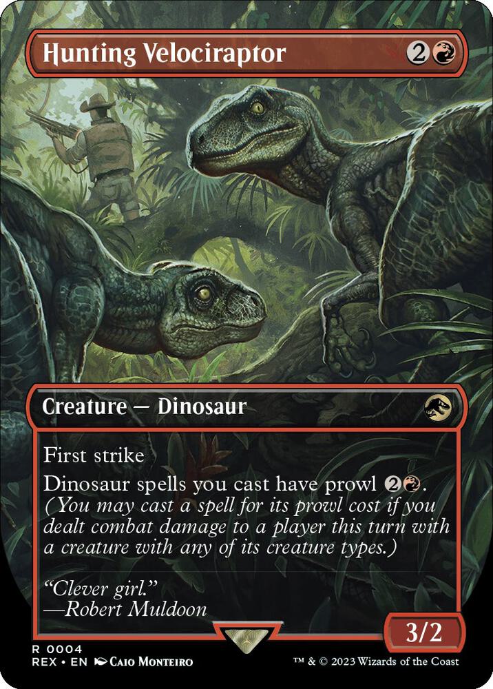 Hunting Velociraptor (Borderless) card image