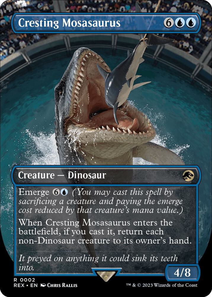 Cresting Mosasaurus (Borderless) card image