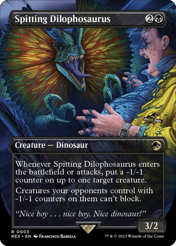Spitting Dilophosaurus (Borderless) card image