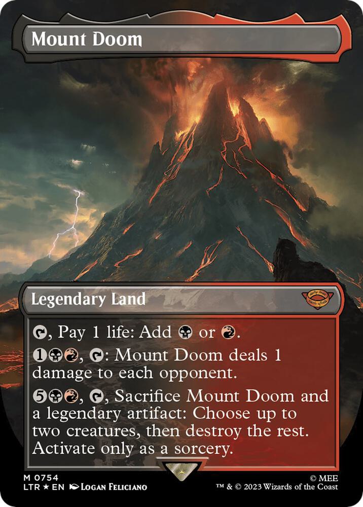 Mount Doom (Borderless) (Surge Foil) card image