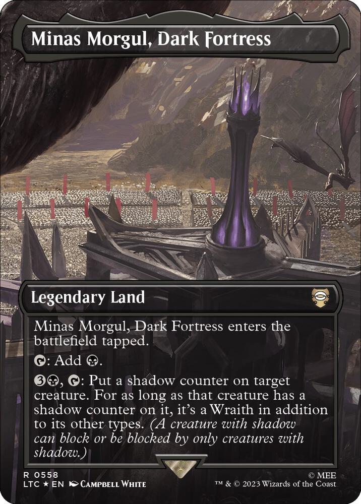 Minas Morgul, Dark Fortress (Borderless) (Surge Foil) card image
