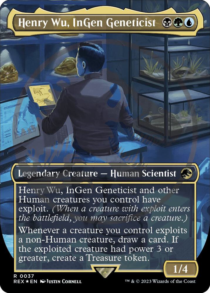 Henry Wu, InGen Geneticist (Borderless) (Emblem) card image