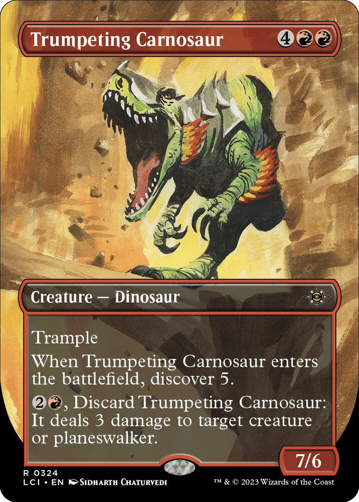 Trumpeting Carnosaur (Borderless) card image