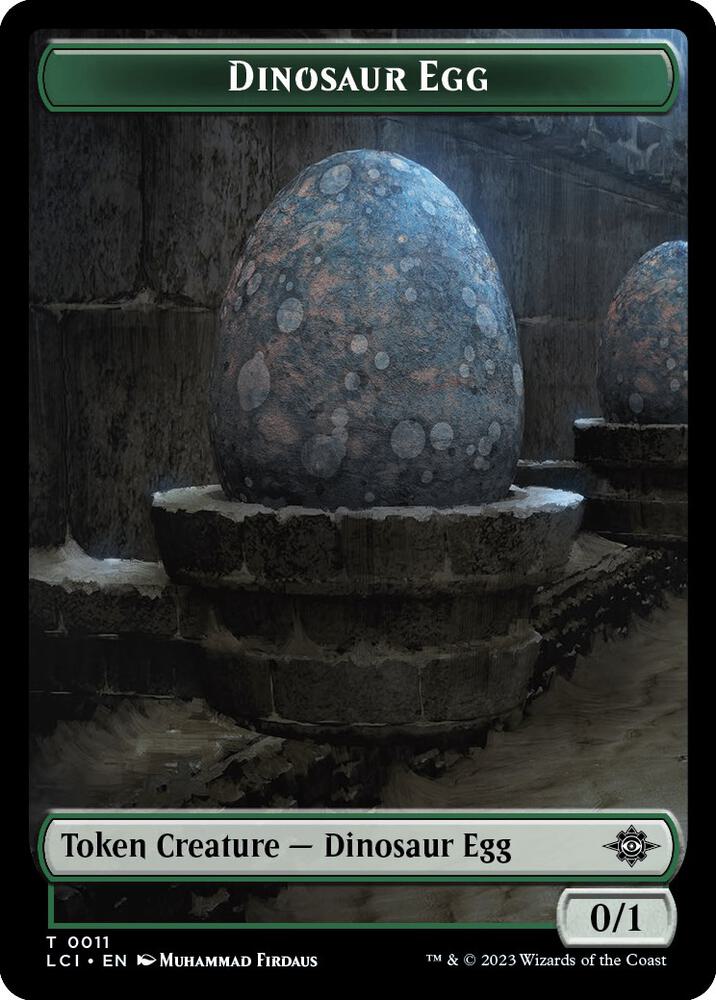 Dinosaur Egg // Dinosaur (0010) Double-Sided Token card image