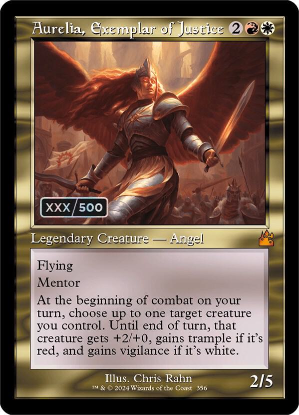Aurelia, Exemplar of Justice (Retro Frame) (Serial Numbered) card image