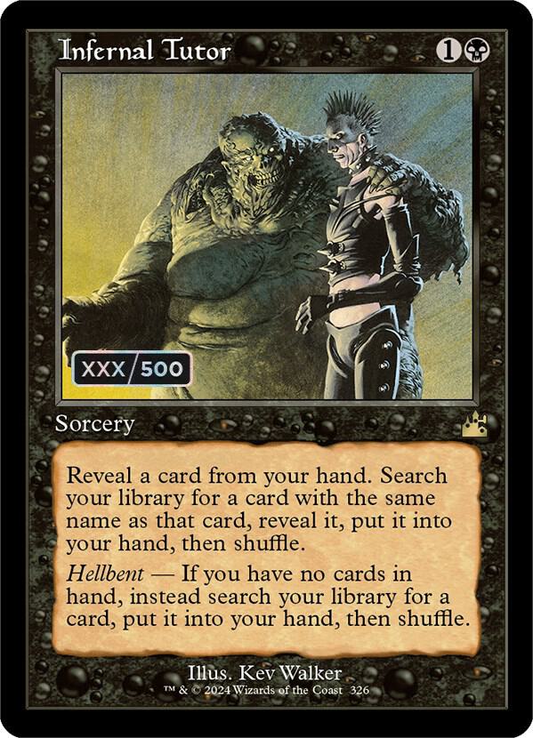 Infernal Tutor (Retro Frame) (Serial Numbered) card image