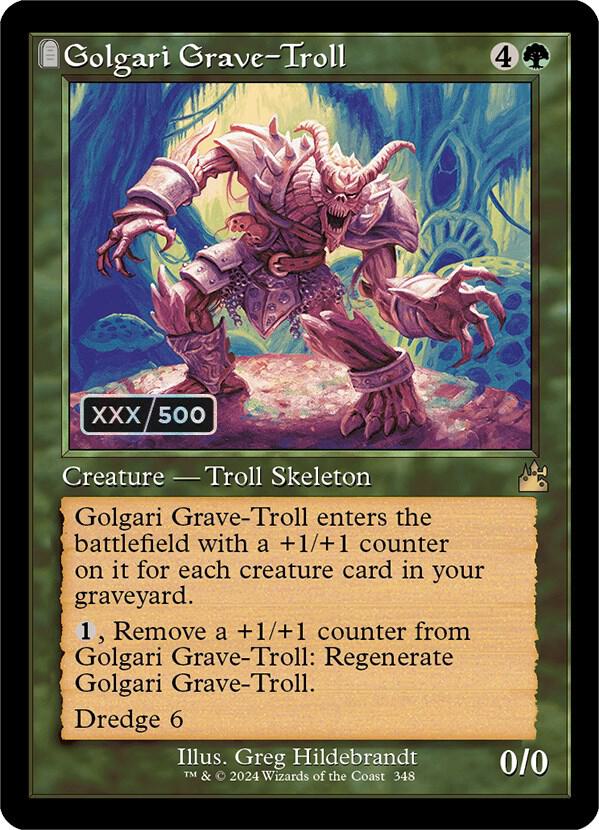 Golgari Grave-Troll (Retro Frame) (Serial Numbered) card image
