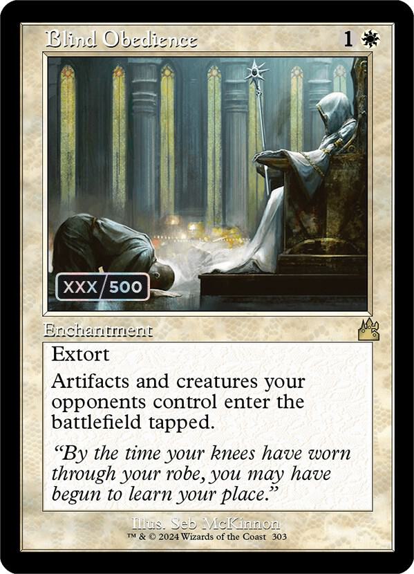 Blind Obedience (Retro Frame) (Serial Numbered) card image