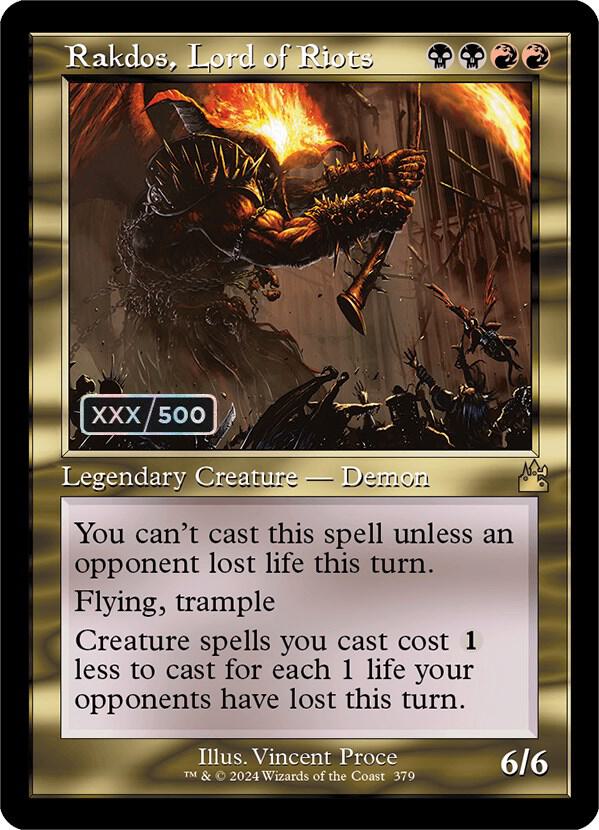 Rakdos, Lord of Riots (Retro Frame) (Serial Numbered) card image